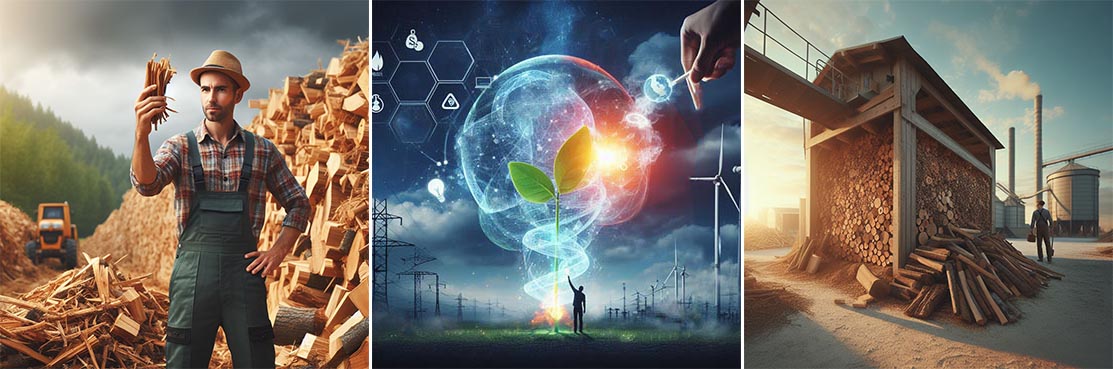 Biomasa roślinna jako ekologiczne odnawialne źródło energii. Powoduje zmniejszenie ilości dwutlenku węgla w atmosferze.